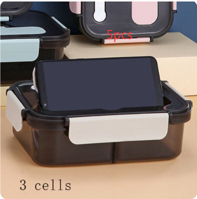 Kitchen Lunch Box Work Student Outdoor Activities Travel Microwave Heating Food Container Plastic Bento Box Storage Snacks Boxes