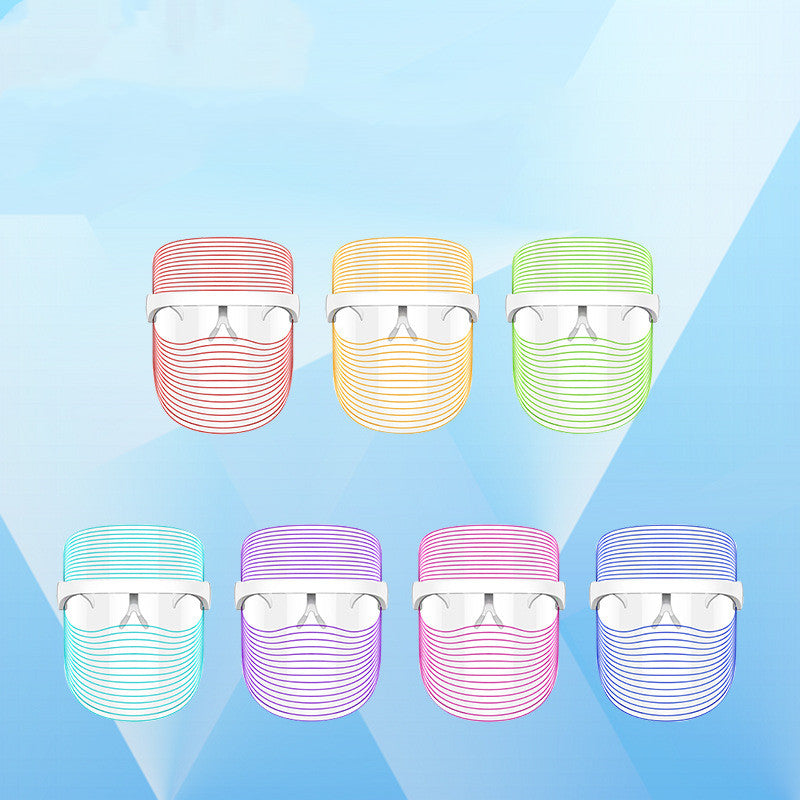 3 in 1 LED Mask Red Light Therapy Skin Rejuvenation Massager Beauty Home Skin Face Whitening Anti Aging SPA Device