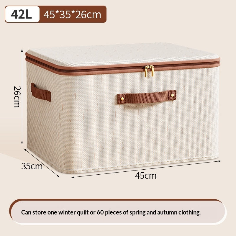 Oxford Cloth Storage Box With Lid Waterproof Large Capacity For Household Clothing Storage
