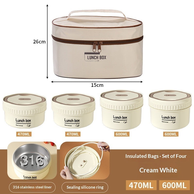 316 Stainless Steel Insulated Lunch Box For Office Workers Microwave